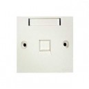 Faceplate BS Shuttered 1 Port AMP